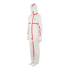 Fato-macaco de proteção 3M 4565 branco com costuras vermelhas