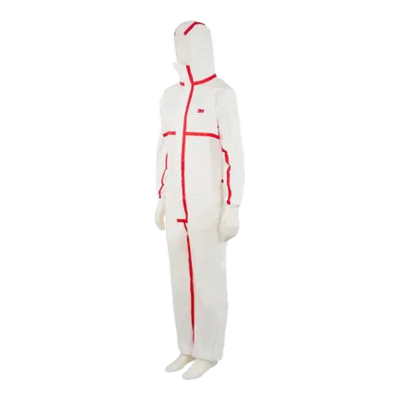 Fato-macaco de proteção 3M 4565 branco com costuras vermelhas