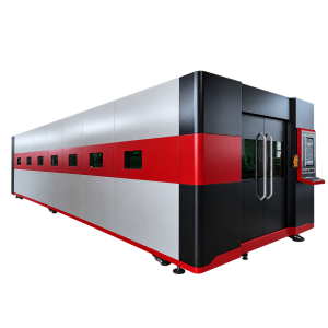 Máquina de corte laser fibra 3015 6 kW com estrutura fechada