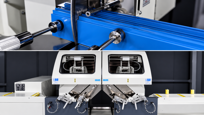 Serra de dupla cabeça CNC GEMINI V R para corte de perfis