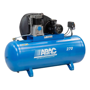 Compressor ABAC Pro A49B de 270 L, azul, com correia