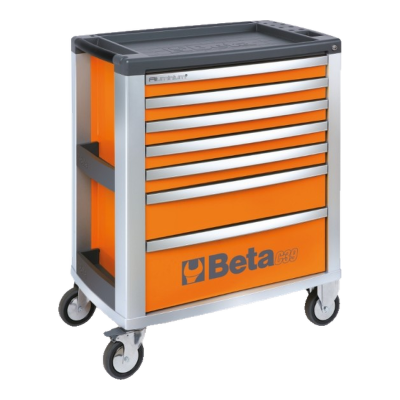 Carro de ferramentas Beta C39/7 laranja com 7 gavetas