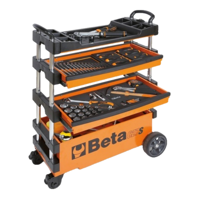 Carro de ferramentas Beta laranja tipo trolley rebatível