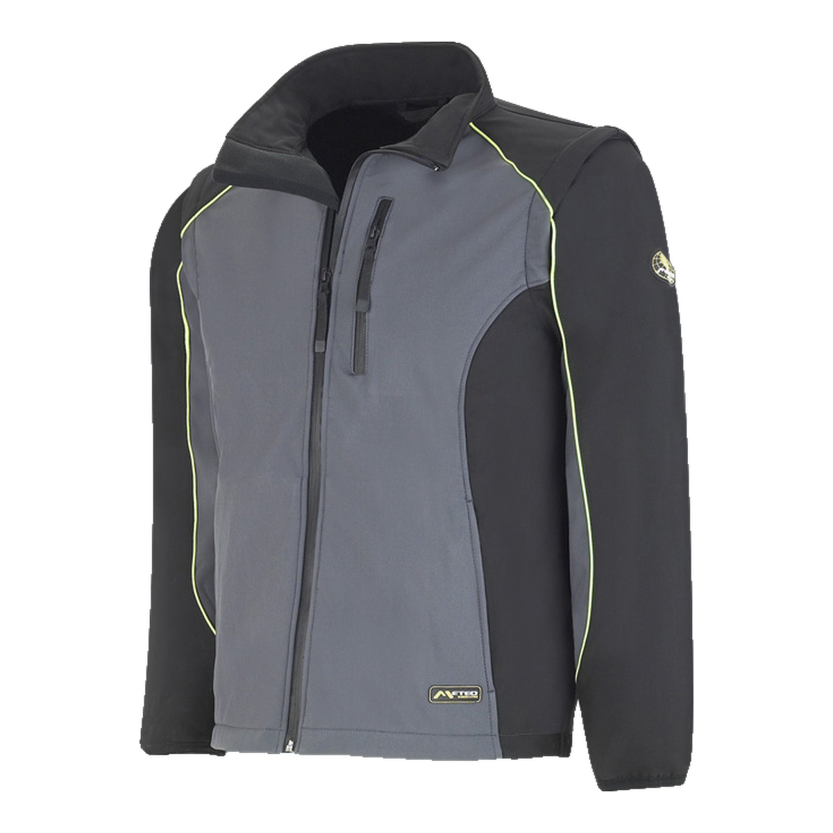 Blusão soft-shell com mangas desmontáveis Blusão soft-shell cinzento-escuro e preto
