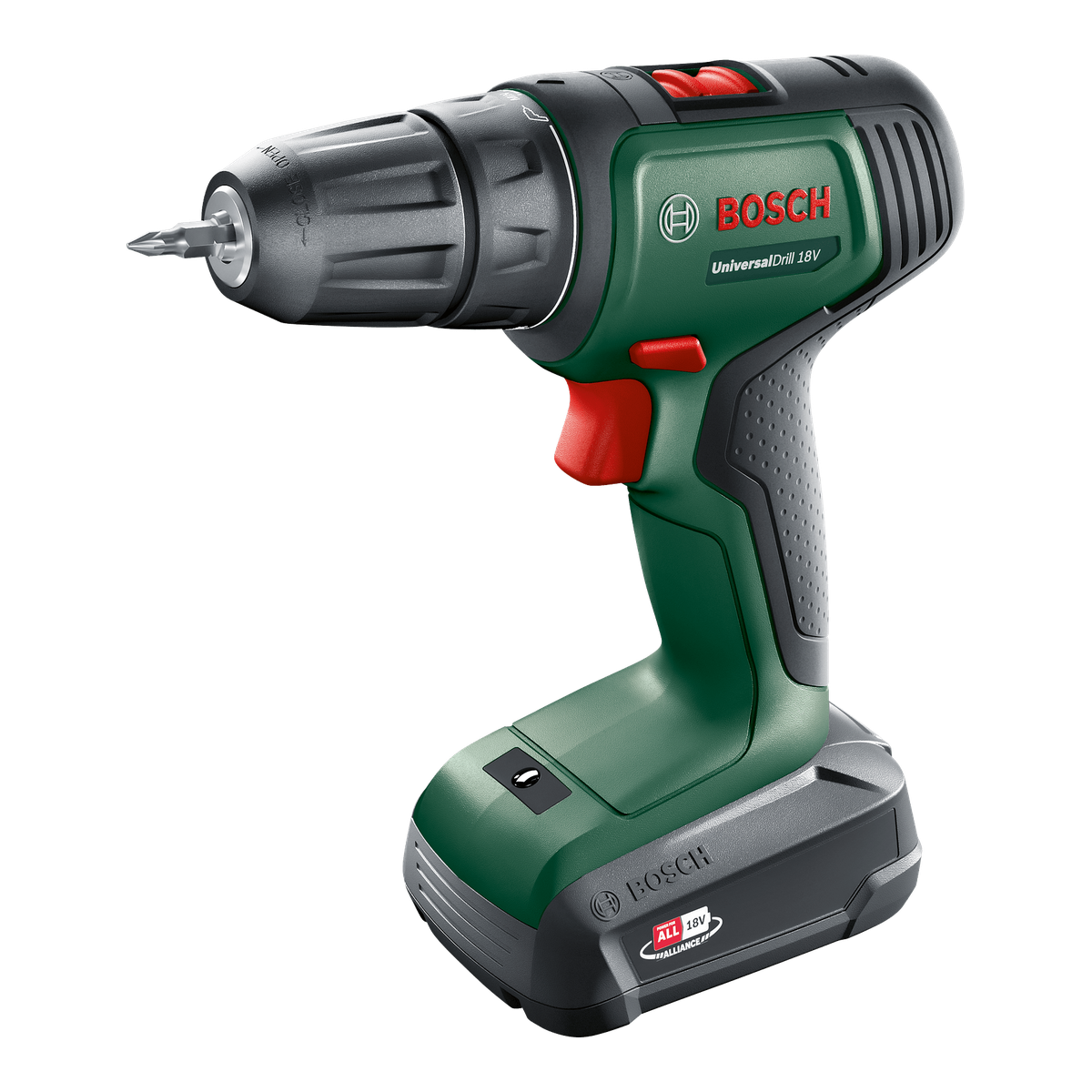 Bosch UniversalDrill 18V – aparafusadora sem fios Aparafusadora 18 V Bosch UniversalDrill verde com bateria
