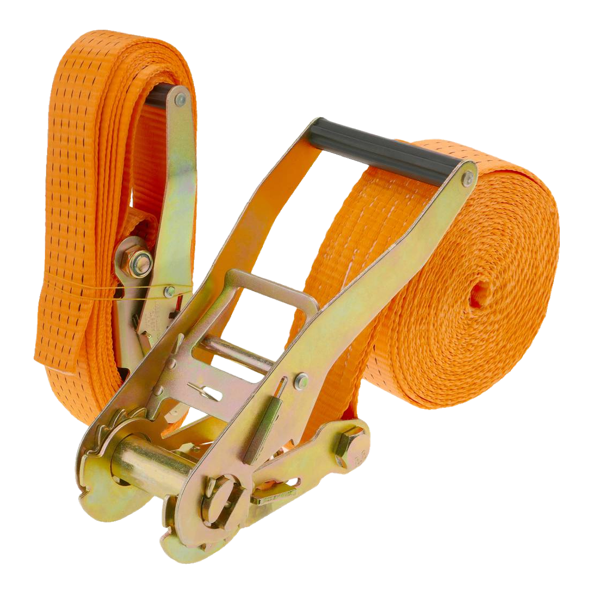 Cintas de amarração com catraca 10 m × 50 mm Cintas de amarração com catraca laranja de 50 mm