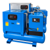 Compressor de parafuso CNCColgar 11 kW 15 CV azul com depósito e secador