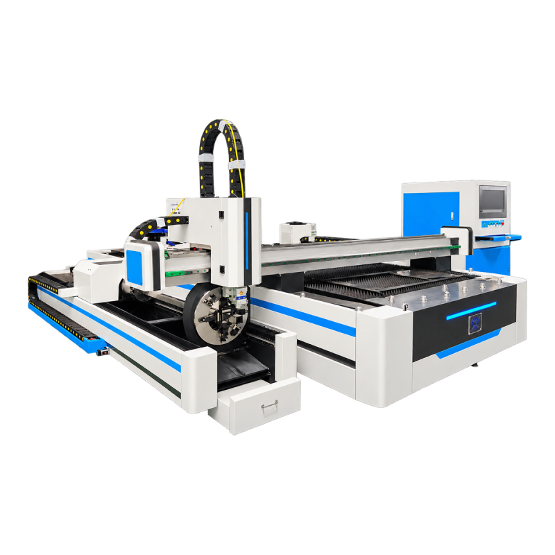 CNCColgar RB3015B, máquina de corte laser de fibra para chapa e tubo com bucha rotativa