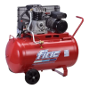 Compressor FIAC 100 litros AB 100/3-3-MC vermelho com bomba de correia e motor, vista em perspetiva