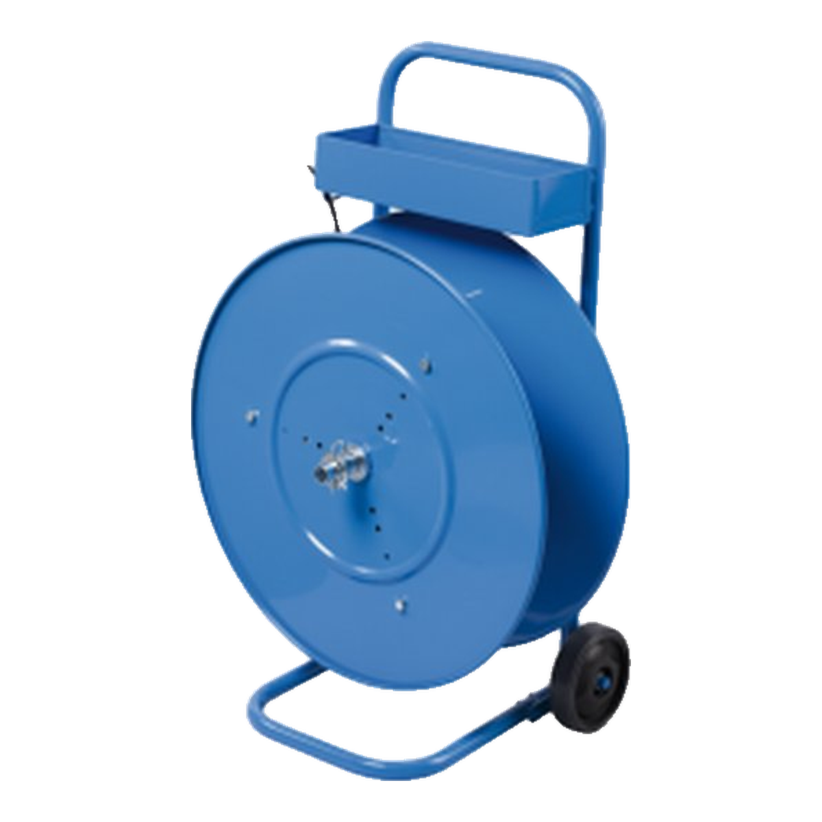 Desenrolador para cintagem com rodas Desenrolador para cintagem azul com rodas