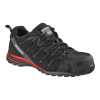 Sapato de segurança Dickies Trek preto e vermelho