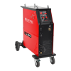Electrex MIG 304 C BASIC, máquina de soldar MIG/MAG vermelha e preta com rodas