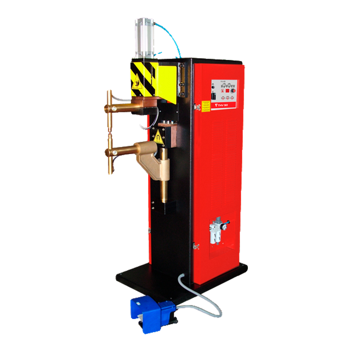 Electrex THV 50 – máquina de soldar por pontos Máquina de pontos THV 50 Electrex vermelha com pedal