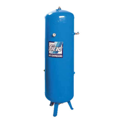 Depósito de ar comprimido FIAC vertical de 270 L azul