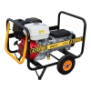 Gerador Ayerbe 8000 H-MN a gasolina com motor Honda GX 390, chassis em tubo, rodas e pega