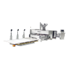 CNC Härnnett Target com mesas de carga e descarga