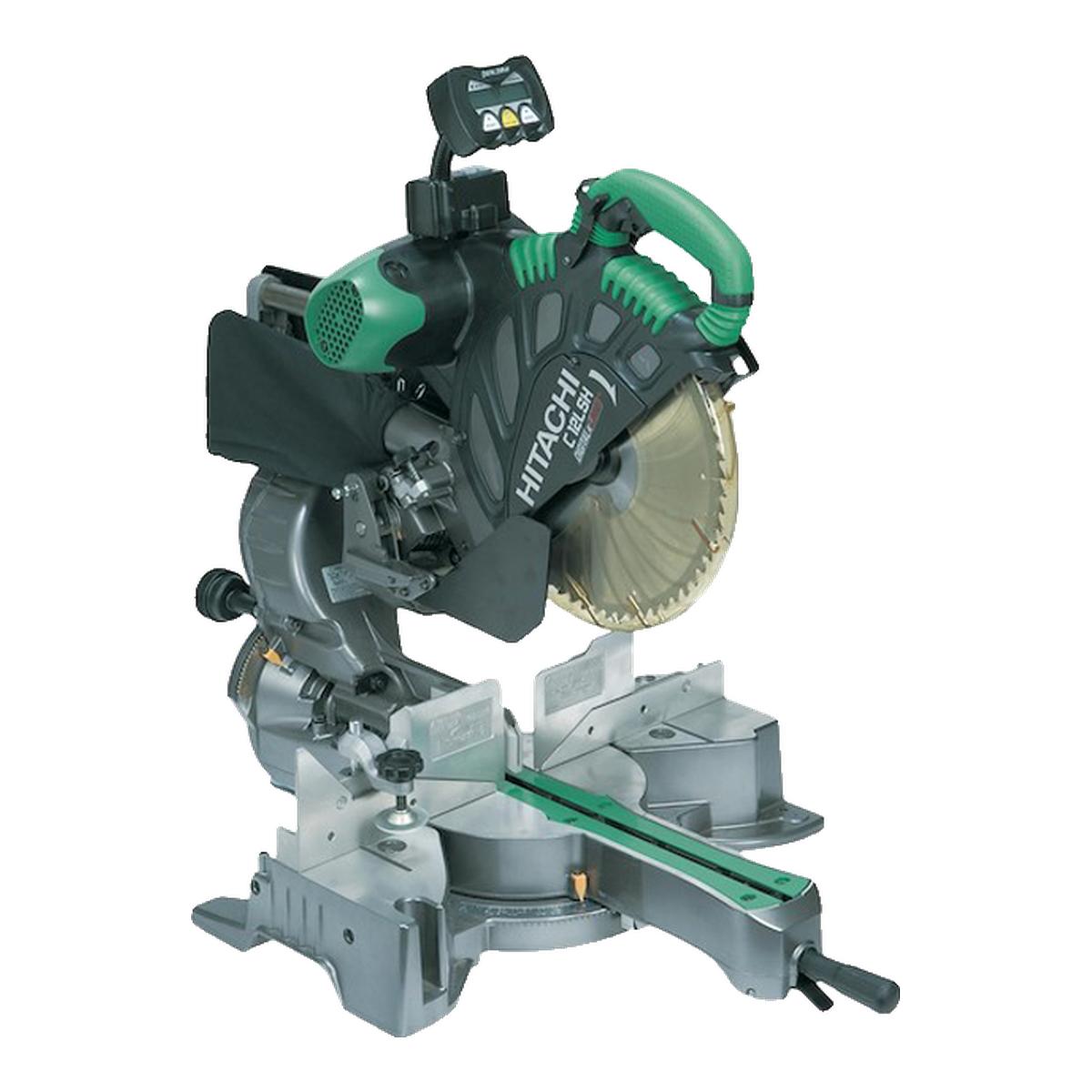 Hitachi – serra de esquadria 1520 W 305 mm Serra de esquadria Hitachi de 305 mm com carro telescópico