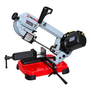 Holzmann BS125M, serra de fita portátil para metal com torno e pega