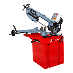 Holzmann BS210TOP, serra de fita para metal com braço e base vermelha