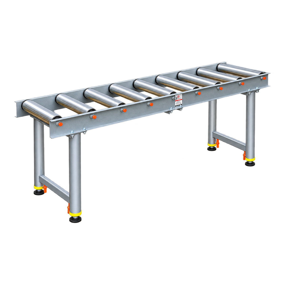 Holzmann RB9L – mesa de rolos para 200 kg Mesa de rolos Holzmann RB9L com 9 rolos e pés reguláveis