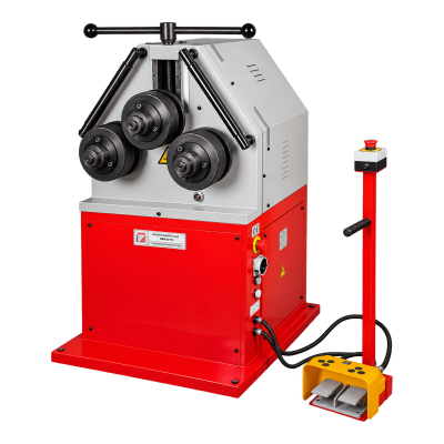 Holzmann RBM50, curvadora de perfis e tubos com três rolos e pedal