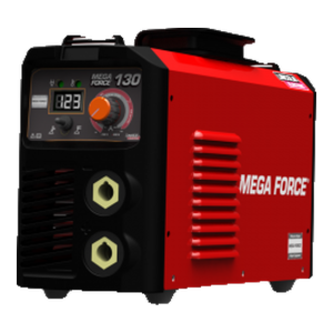 Máquina de soldar Lincoln Mega Force 130 vermelha e preta