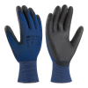 Luva de nylon com poliuretano azul e preta