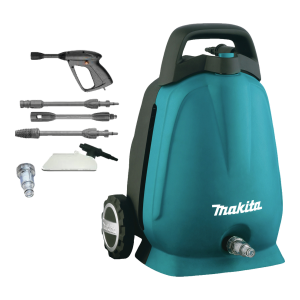 Lavadora de alta pressão Makita HW102, verde-azulada, com acessórios