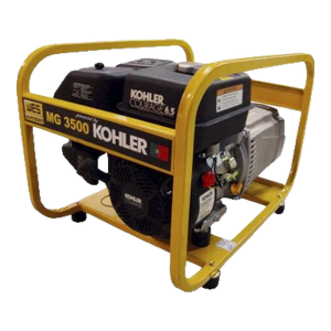 Gerador MG 3500 Kohler amarelo com motor Courage 6.5