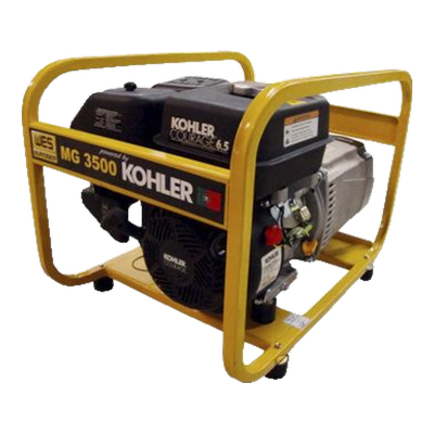Gerador MG 3500 Kohler amarelo com motor Courage 6.5