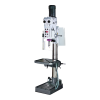 Engenho de furar B 40GSM Optimum branco e cinzento com mesa grande, proteção da broca e base pesada