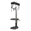 Engenho de furar DH 40BV Optimum, engenho de coluna branco com visor digital, mesa rotativa e base
