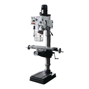 Engenho de furar DH 40CTP Optimum com mesa de coordenadas, volantes, cabeça de engrenagens e base