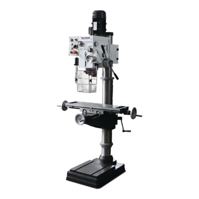 Engenho de furar DH 40CTP Optimum com mesa de coordenadas, volantes, cabeça de engrenagens e base