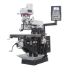 Fresadora MF 4-B Optimum com cabeça de torreta, braço de comando com visor, mesa longa e base