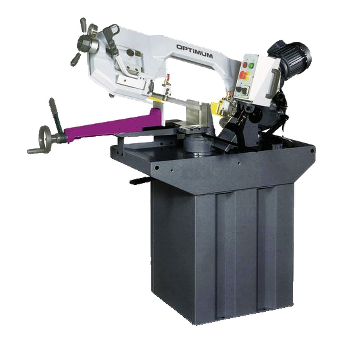 Optimum OPTIsaw S 275N – serra de fita para metal OPTIsaw S 275N, serra de fita para metal Optimum sobre base fechada