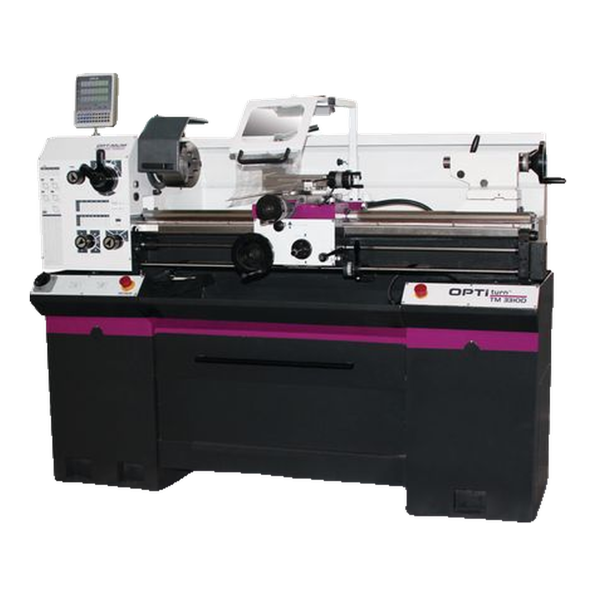 Optimum OPTIturn TM 3310 / TM 3310D – torno mecânico OPTIturn TM 3310, torno mecânico Optimum com visor digital e base