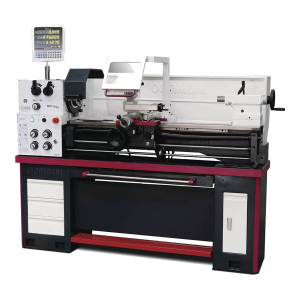 Torno mecânico TH 3610D Optimum com visor digital de 3 eixos, carro e base em chapa com gavetas