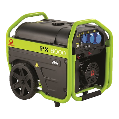Gerador Pramac PX8000 AVR com rodas e pega