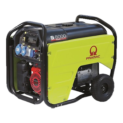 Gerador Pramac S8000 AVR verde com motor Honda