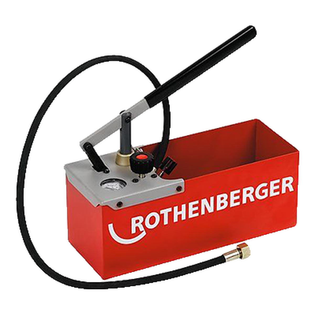 Rothenberger TP 25 – bomba para teste hidrostático Bomba para teste hidrostático Rothenberger TP 25 vermelha