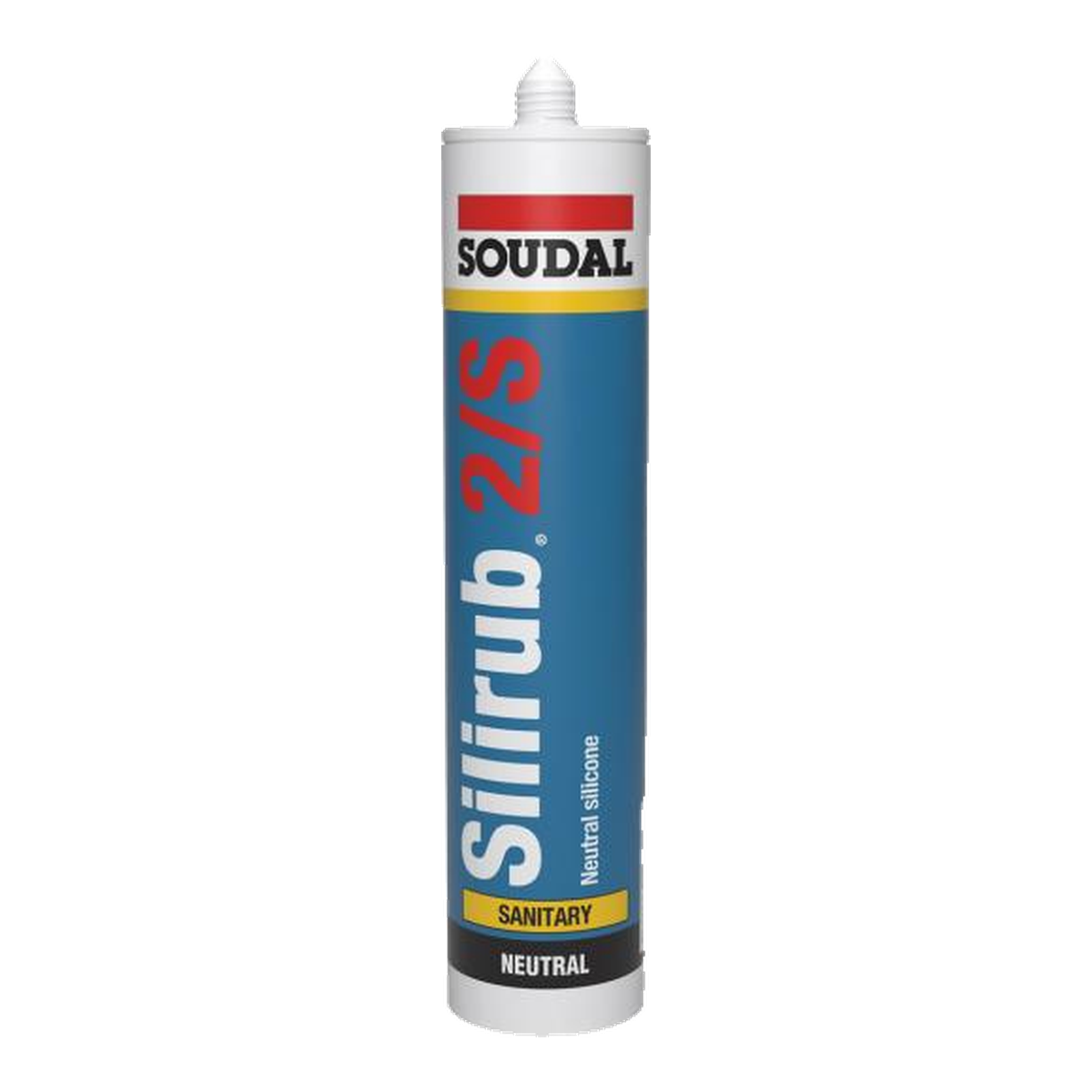 Soudal Silirub 2S – silicone sanitário Silicone sanitário Soudal Silirub 2S em cartucho