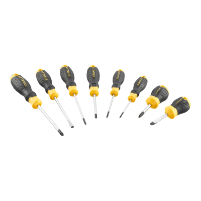 Conjunto de 8 chaves de fendas Stanley Cushion Grip