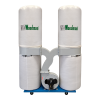 Aspirador industrial trifásico Woodman com 2 sacos brancos e ventilador