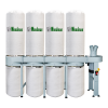 Aspirador industrial 10 HP Woodman DE-1000/3 com 4 sacos brancos e ventilador