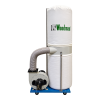 Aspirador industrial monofásico Woodman DE-203/1 com um saco branco
