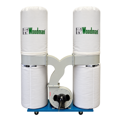 Aspirador industrial Woodman DE-300/1 com dois sacos brancos