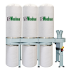 Aspirador industrial 3 sacos Woodman DE-550/3 com 3 sacos brancos e ventilador